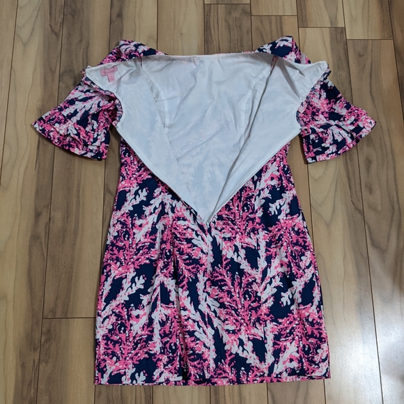 EXCELLENT Cond!! Lilly Pulitzer Fiesta Stretch Dress Nauti Navy Beyond The Sea 6 - Picture 5 of 16